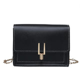 Green Leather Crossbody Bag Chain Shoulder Messenger Lady Travel Purse