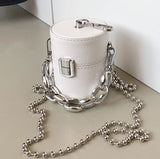 Mini Lipstick Cross Body Bag Chain Shoulder Small Coin Purse Cylindrical