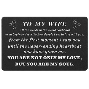 Engraved Wallet Inserts for Boyfriend - Anniversary Gift for Men
