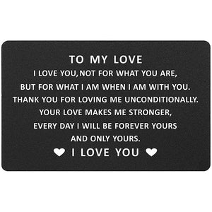 Engraved Wallet Inserts for Boyfriend - Anniversary Gift for Men