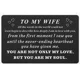 Engraved Wallet Inserts for Boyfriend - Anniversary Gift for Men