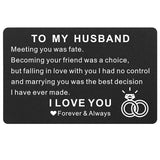 Engraved Wallet Inserts for Boyfriend - Anniversary Gift for Men