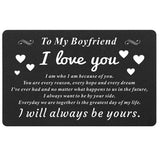 Engraved Wallet Inserts for Boyfriend - Anniversary Gift for Men