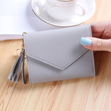 Mini Tassel Wallet Women Purse Short Students Lovely Purse Female Small Wallet