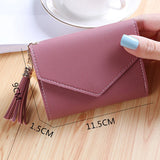 Mini Tassel Wallet Women Purse Short Students Lovely Purse Female Small Wallet
