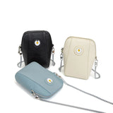 Leather Phone Bag Zipper Wallet Fanny Pack Chain Shoulder Bag