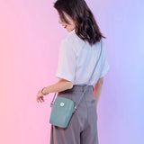 Leather Phone Bag Zipper Wallet Fanny Pack Chain Shoulder Bag
