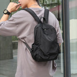 Mini Men's Backpack Small Shoulder School Bag for Man Canvas Waterproof Sports T