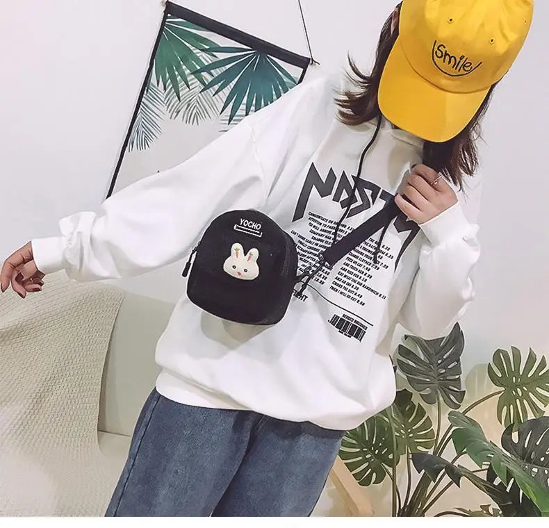Crossbody Bag Women Canvas Small Harajuku Shoulder Bag