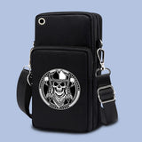 Mini Phone Wallet Outdoor Arm Bag Skull Print Case for iPhone Xiaomi Universal