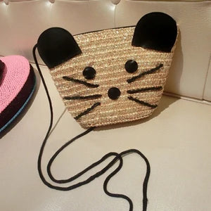 Mini Mouse Straw Bag Kids Messenger Beach Bag 05008885