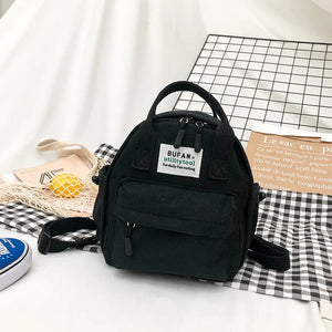 Mini Canvas Schoolgirl Shoulder Messenger Bag