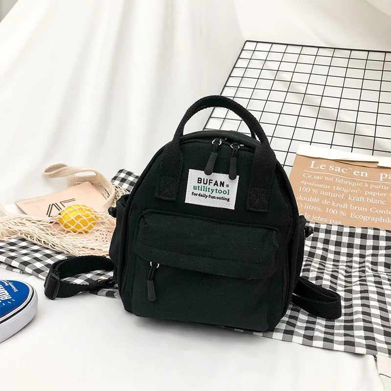 Mini Canvas Schoolgirl Shoulder Messenger Bag