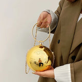 European Round Acrylic Ball Tote Party Wedding Evening Clutch Bag