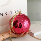 European Round Acrylic Ball Tote Party Wedding Evening Clutch Bag