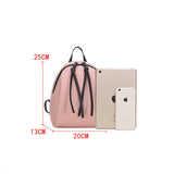 Small PU Leather Backpack Women's Shoulder Bag with Tassel Zipper