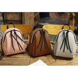 Mini PU Leather Backpack with Tassel Zipper for Women's Small Shoulder Bag