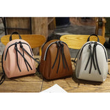 Mini PU Leather Backpack Women's Small Shoulder Bag with Tassel Zipper