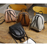 Mini PU Leather Backpack Women's Small Shoulder Bag with Tassel Zipper