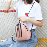 Women's Mini PU Leather Backpack with Tassel Zipper