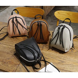 Mini PU Leather Backpack with Tassel Zipper for Women's Small Shoulder Bag