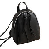 Mini PU Leather Backpack with Tassel Zipper for Women's Small Shoulder Bag