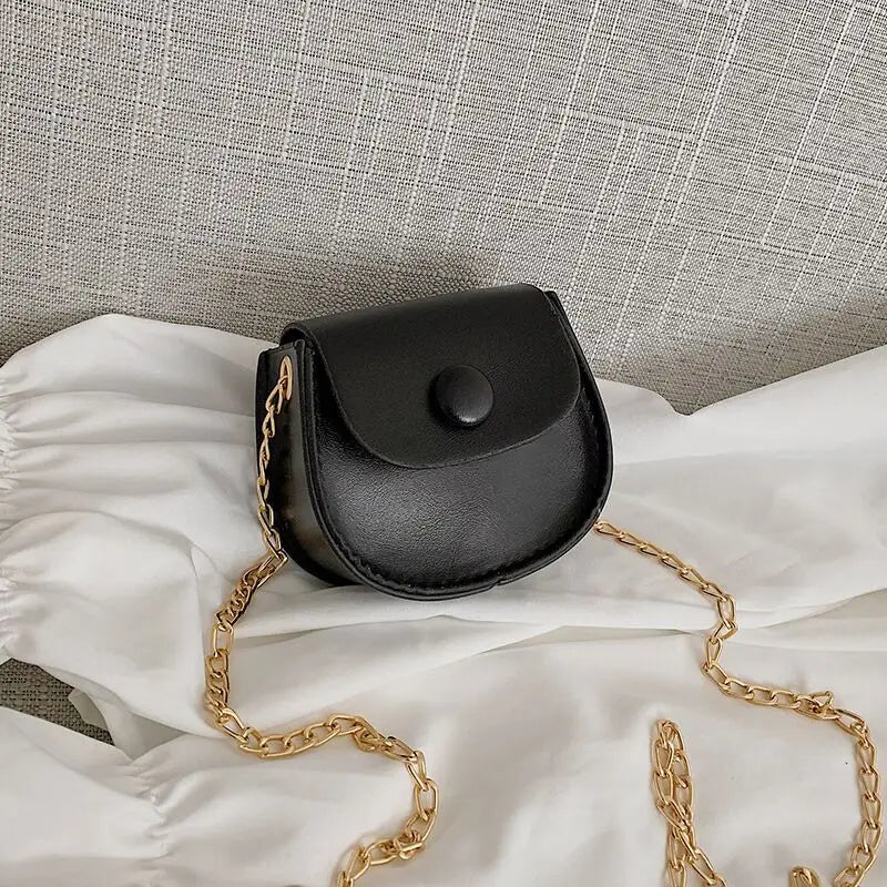 Mini PU Leather Girls Small Purse Crossbody Jelly Shoulder Bag