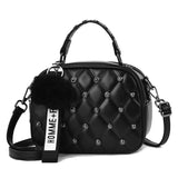 Mini PU Leather Crossbody Bag For Women Hair ball Shoulder Messenger Bag