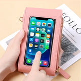 Mini PU Leather Phone Crossbody Bag for Women Touch Screen Purses
