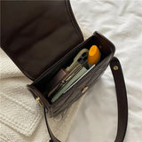 Mini PU Leather Saddle Crossbody Bag for Women