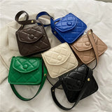 Mini PU Leather Saddle Crossbody Bag for Women