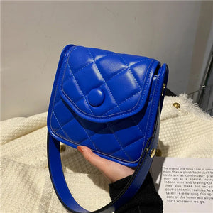 Mini PU Leather Saddle Crossbody Bag for Women