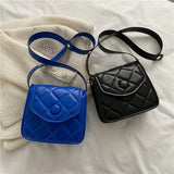Mini PU Leather Saddle Crossbody Bag for Women