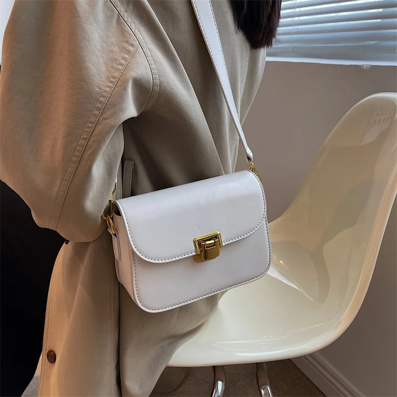 PU Leather Flap Crossbody Bag Women's Winter Handbag