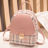 Mini Plaid Convertible Backpack Crossbody Bag Women School Shoulder Daypack Teen