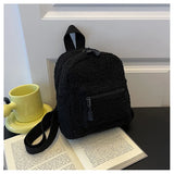 Mini Plush Backpack for Women Girls Cute Daypack