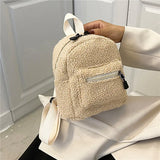 Mini Plush Backpack for Women Girls