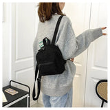 Mini Plush Backpack for Women Girls - Soft Stylish Small Daypack