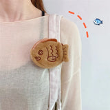Mini Plush Fish Coin Zipper Bag Purse Wrist Wallet for Kids Girls