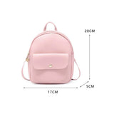 Mini Pu Leather Backpack Multi-Function Shoulder Bag Ladies Phone Pouch Pack