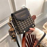 Leopard Pattern Rivets Flap Small Square Bags Women Casual Messenger Bags