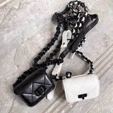 Mini Chain Bag Messenger Fanny Pack for Women Earphone Belt