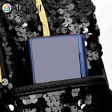 Mini Sequin Backpack Bowknot Women Girls Zipper Handbag