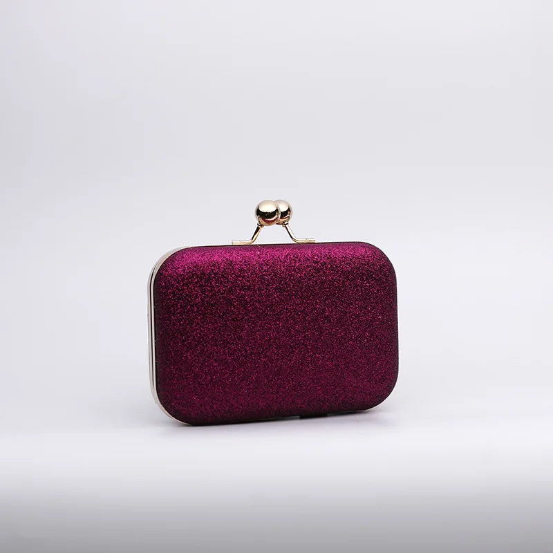 Shining Evening Bag Green Purple Paillette Small Clutches Bag