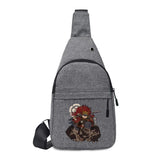 Samurai Print Chest Waist Pack Theftproof Crossbody Bag