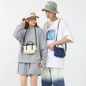 Reflective Strip Shoulder Bag for Men Crossbody Chest Sling Purse