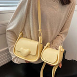 Mini Shoulder Bags Women Texture PU Leather Crossbody Saddle Handbags