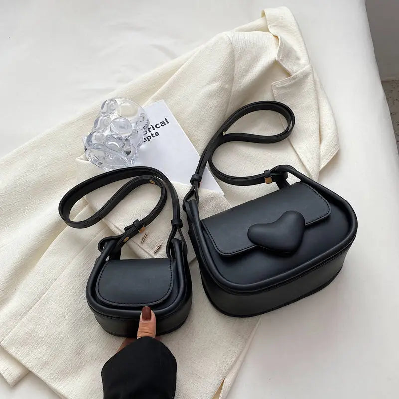 Mini Shoulder Bags Women Texture PU Leather Crossbody Saddle Handbags