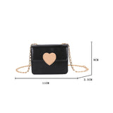 Mini Texture Small Bag Female Heart Chain Shoulder Messenger Bag