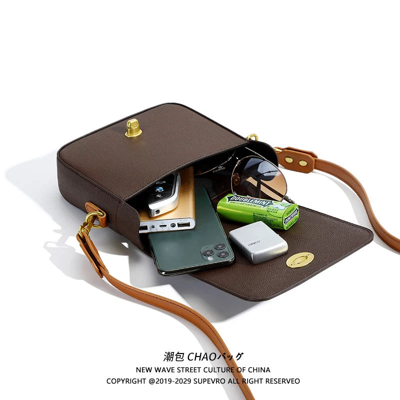 Vintage Style Mini Crossbody Bag for Women Men Phone Purse Messenger Bag